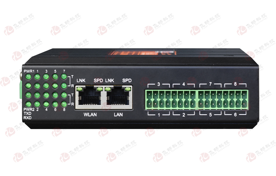 飛暢科技-工業(yè)軌式1-16路DI/DO/AI/AO 服務器 (帶2口電交換)