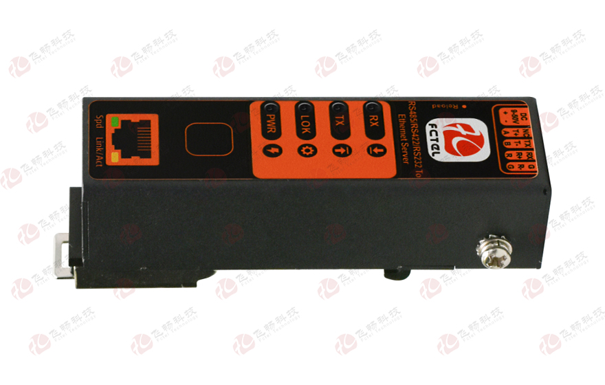 飛暢科技-口紅型工業(yè)軌式1路三合一RS485/422/232 串口服務(wù)器