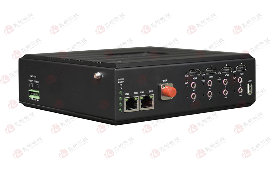 飛暢科技-4路2K HDMI+1路雙向獨立音頻 + 2路物理隔離千兆以太網(wǎng)+USB 光端機