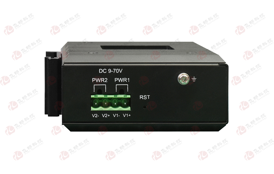 飛暢科技-工業(yè)軌式2路串口／4路開(kāi)關(guān)量+4路千兆電 光端機(jī)