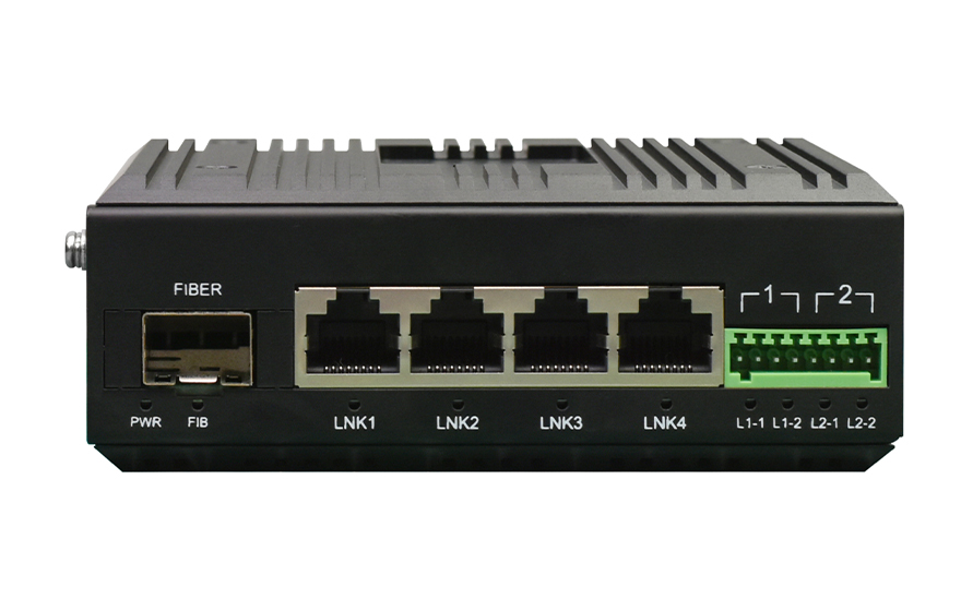 飛暢科技-工業(yè)軌式2路串口／4路開關(guān)量+4路千